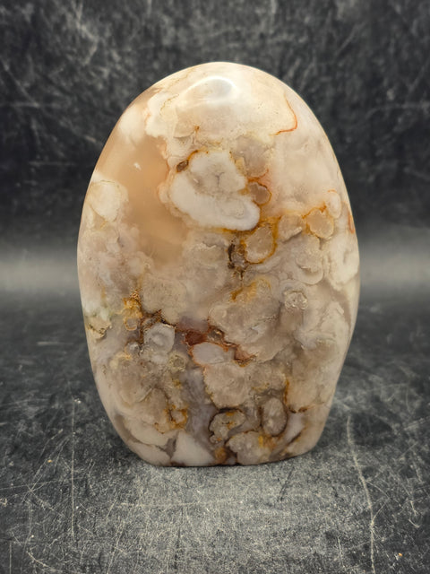 Flower agate free form! 7.8 ounces, 3.2 inches tall, 2.2" wide