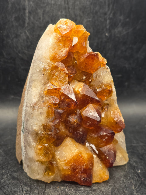 Citrine cut base free form! 1.1 pounds, 3.7 inches tall, 2.4" wide