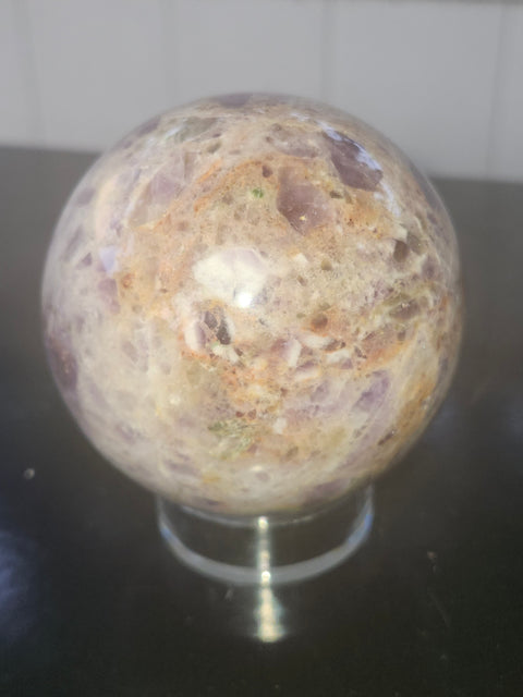 Chevron amethyst sphere! 1.4 pounds, 76mm, 2.9 inches