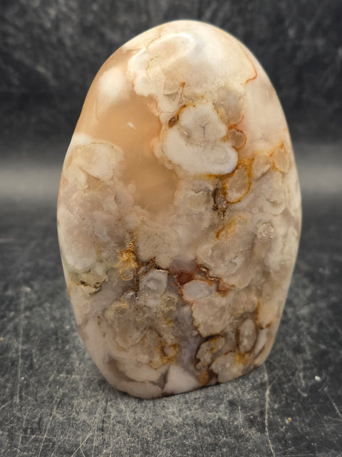 Flower agate free form! 7.8 ounces, 3.2 inches tall, 2.2" wide
