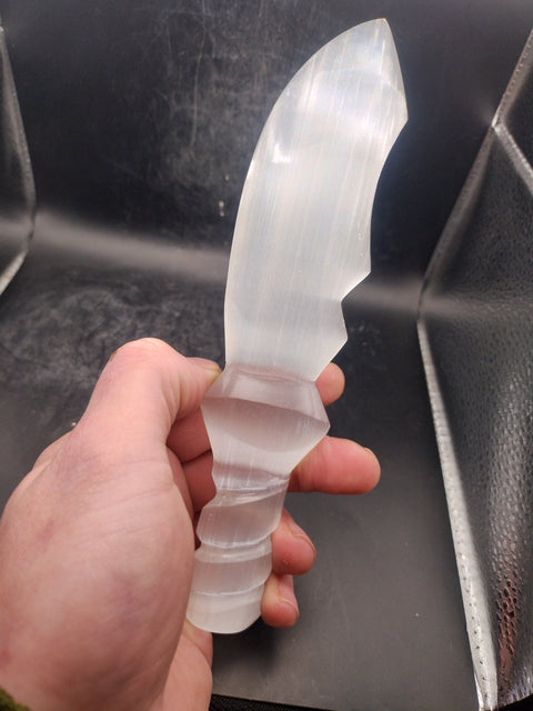 8 inch selenite knife! 7 ounces!