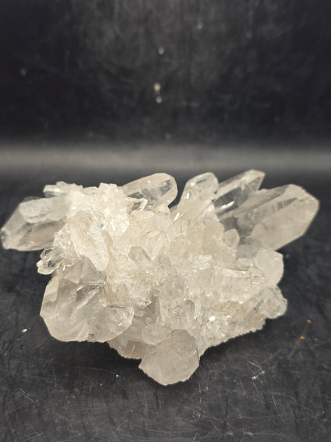 Clear quartz cluster! 10 ounces, 3.7 inches by 2.9 inches