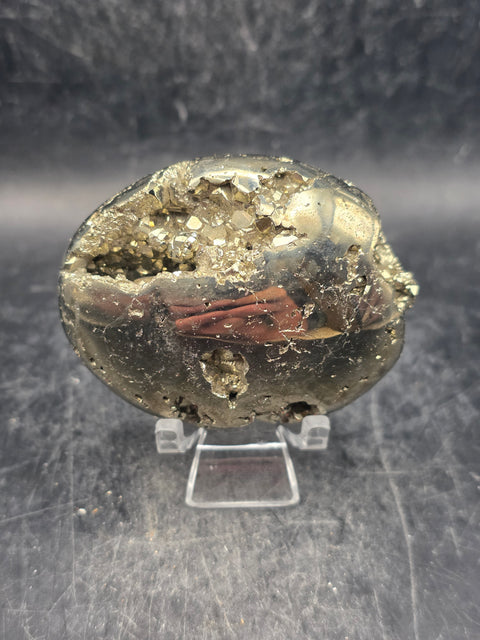 Pyrite palm stone! 2.3 inches wide, 5.4 ounces