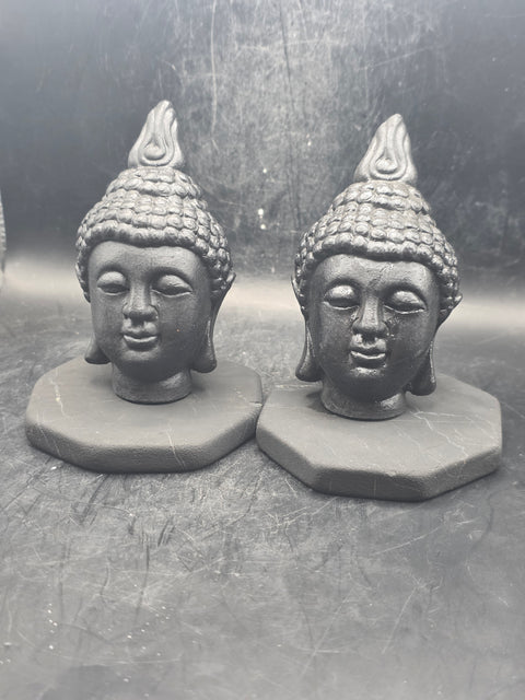 Shungite Buddha head figurine! 4.1 inches tall, 7.7 ounces!