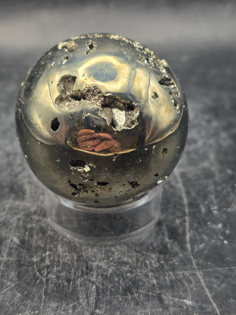 Pyrite sphere! 43.5mm, 1.7 inches, 7.2 ounces