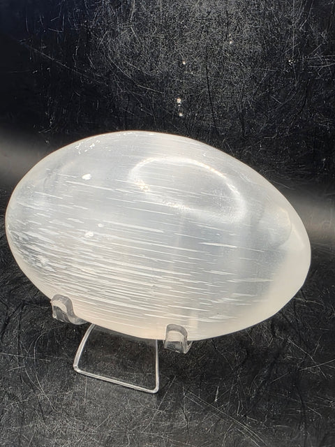 4 inch Selenite palm stone!! 7 ounces!