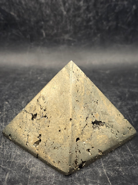 Pyrite pyramid! 9 ounces, 1.8 inches tall, 2.2" wide