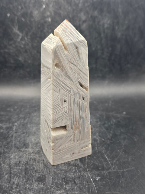 White lace agate tower! 3.9 inches tall, 5.2 ounces