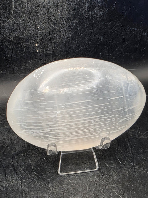 4 inch Selenite palm stone!! 7 ounces!