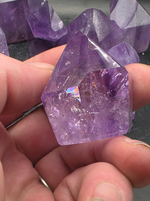 Grade AA amethyst polished point! 2 to 3 ounces!!!