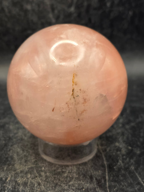 Rose quartz sphere! 59.3mm, 2.3 inches, 10 ounces