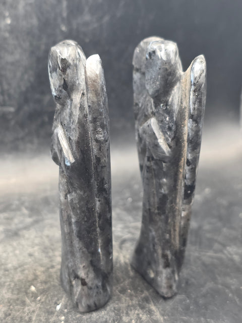 Larvikite gemstone angel! 3 inches tall, 1.8 ounces!