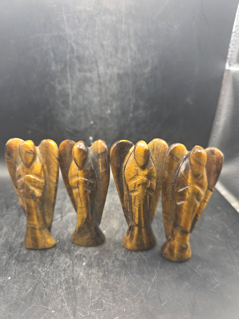 Tiger eye gemstone angel! 3 inches tall, 1.6 ounces