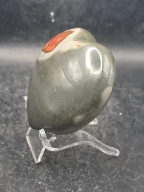 Polychrome jasper heart! 8 ounces, 2.9 inches wide, 2.7" tall