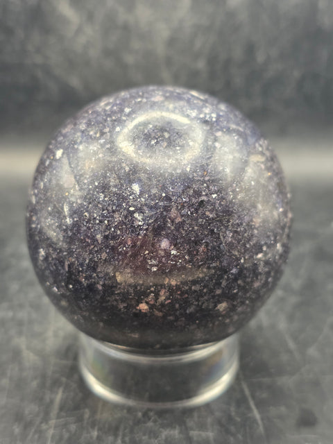Lepidolite sphere! 68mm, 2.6 inches, 14.5 ounces