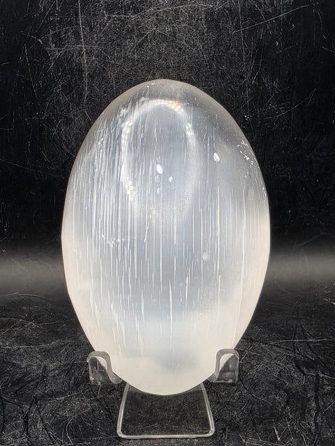 4 inch Selenite palm stone!! 7 ounces!