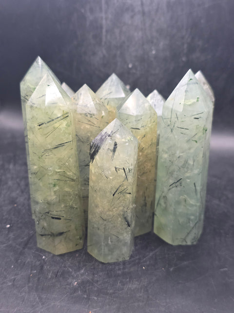 Prehnite tower! 2.9 too 3.7 inches tall!