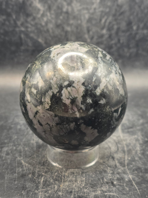 Indigo gabbro sphere! 62.8mm, 2.4 inches, 13 ounces