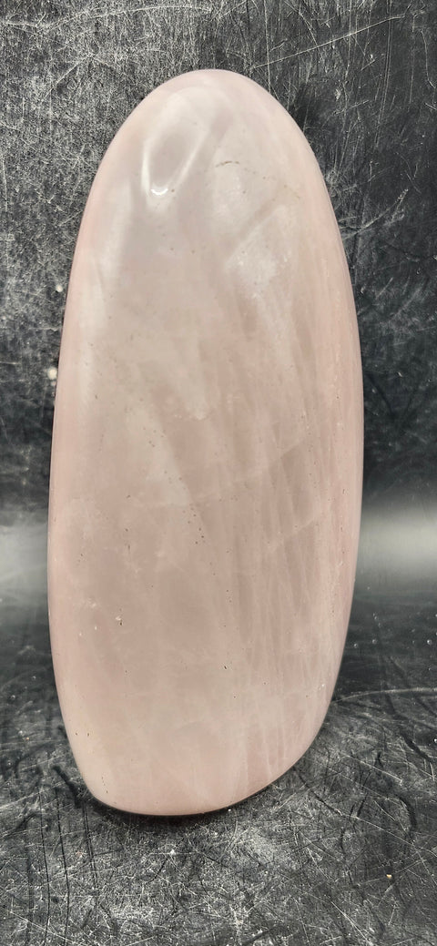 Rose quartz free-form! 15.9 ounces, 4.2 inches tall!