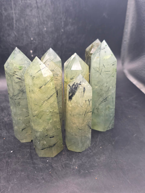 Prehnite tower! 2.9 too 3.7 inches tall!
