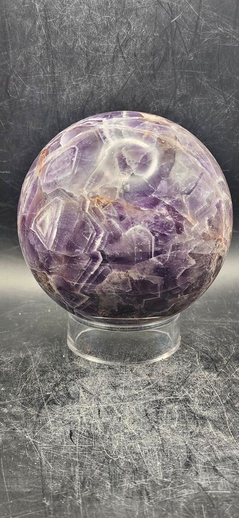 Dream amethyst sphere! 80.3mm, 3.1 inches, 1.9 pounds!