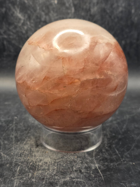 Fire quartz "red hematoid" sphere! 76.9mm, 3" 1.6 pounds