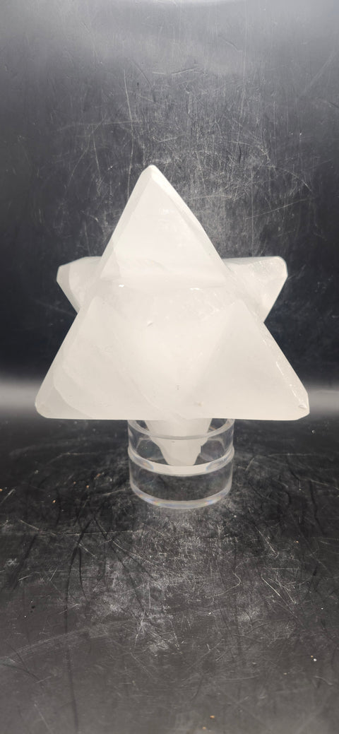 Selenite markaba! 1.5 pounds, 3" wide by 3" long, 4.5" point to point