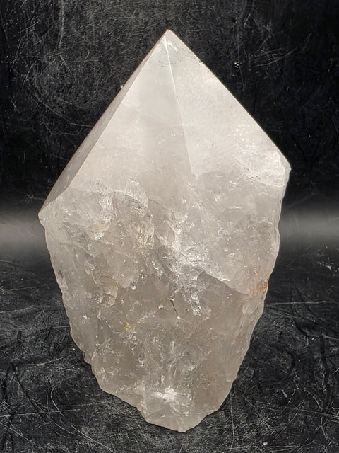 Clear quartz polished top point! 14 ounces, 3.9 inches tall