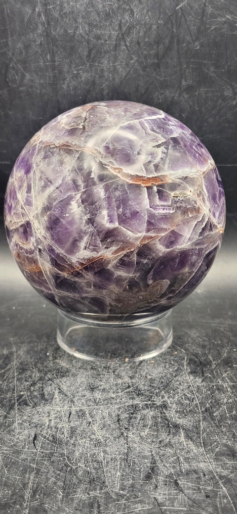 Dream amethyst sphere! 80.3mm, 3.1 inches, 1.9 pounds!