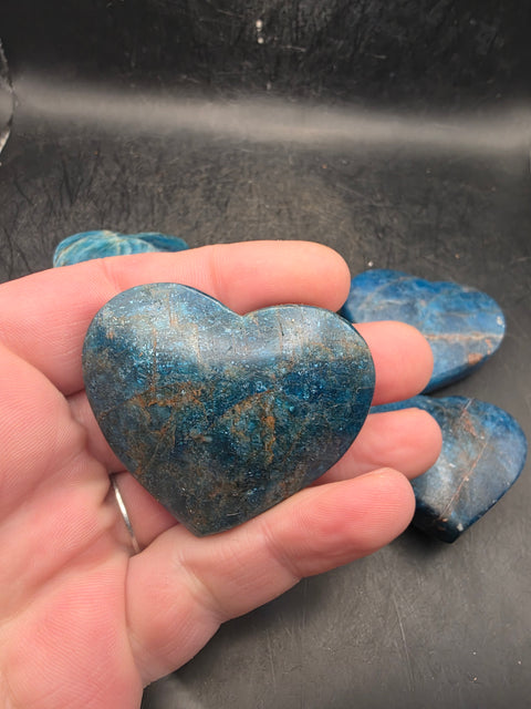Blue apatite heart! 2.4 too 3.4 ounces!