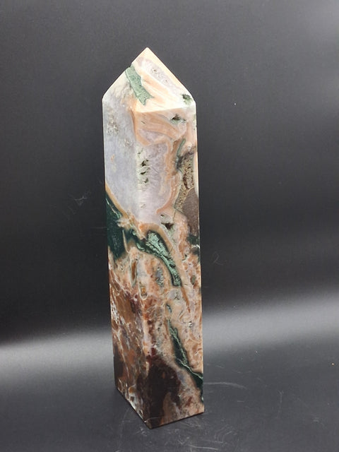 Large tree agate tower! 2 pounds, 8.5 inches!