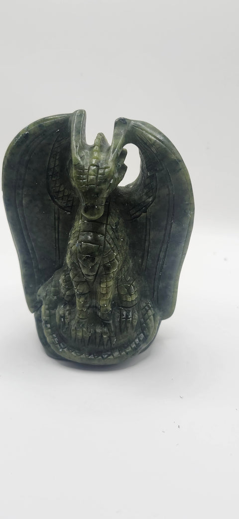 Nephrite jade winged dragon! 3.5 inches tall 7 ounces