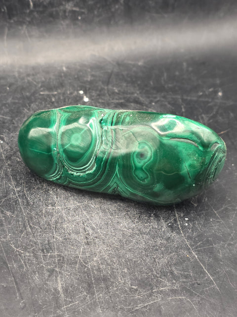 Malachite polished free form! 7.2 ounces, 3 inches long, 1.2" wide