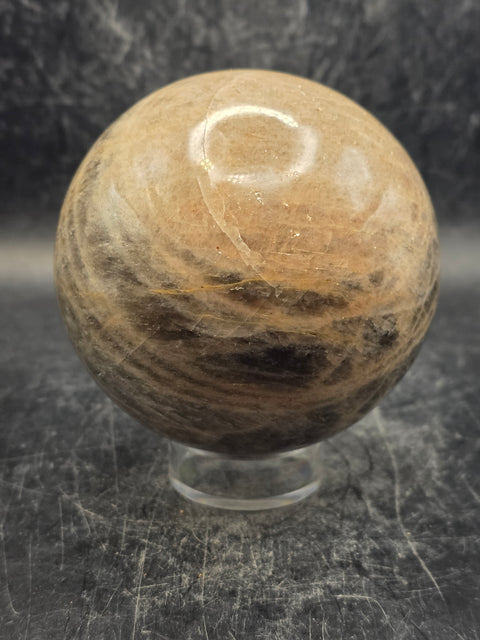 Black moonstone sphere! 73.5mm, 2.8 inches, 1.2 pounds