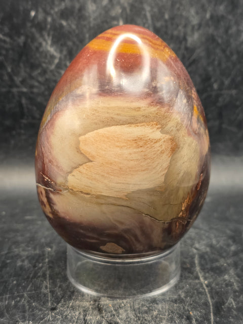 Petrified wood egg! 1.2 pounds, 3.4 inches tall, 2.6 inches wide