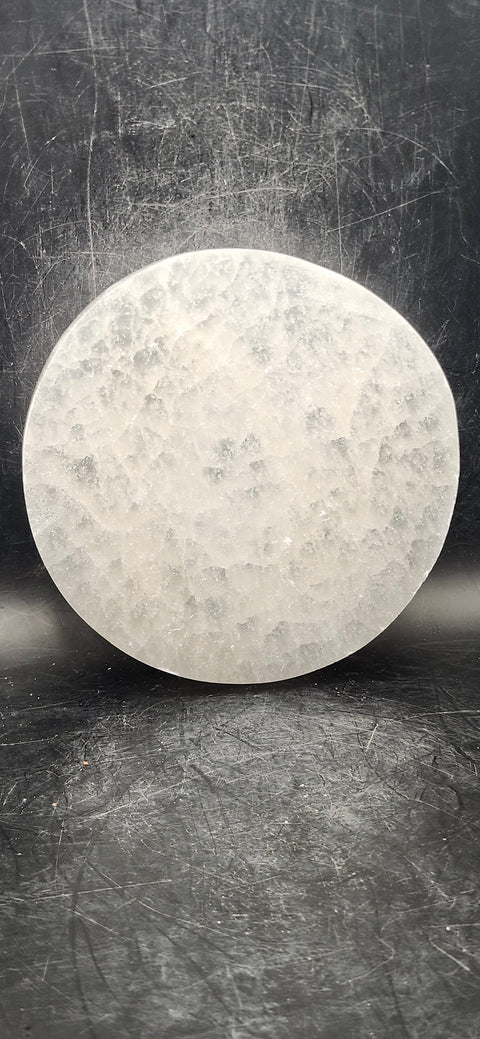 Metatrons cube selenite charging plate! 4 inches long, 9 ounces!