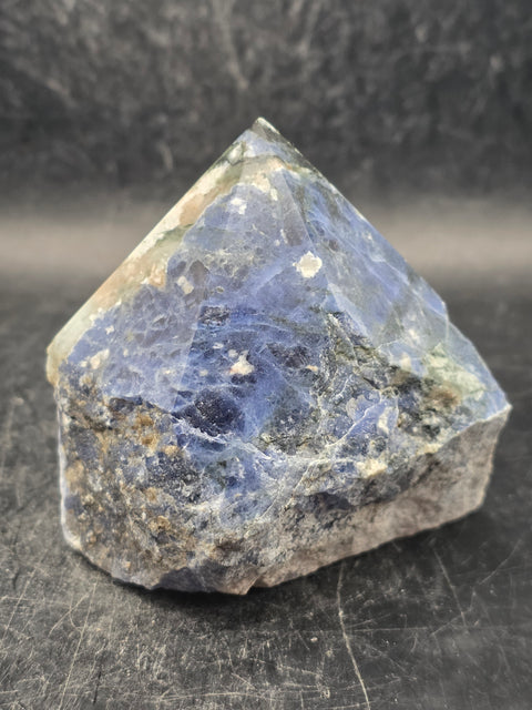 Sodalite polished top point! 9 ounces, 2.7 inches tall, 2.4" wide