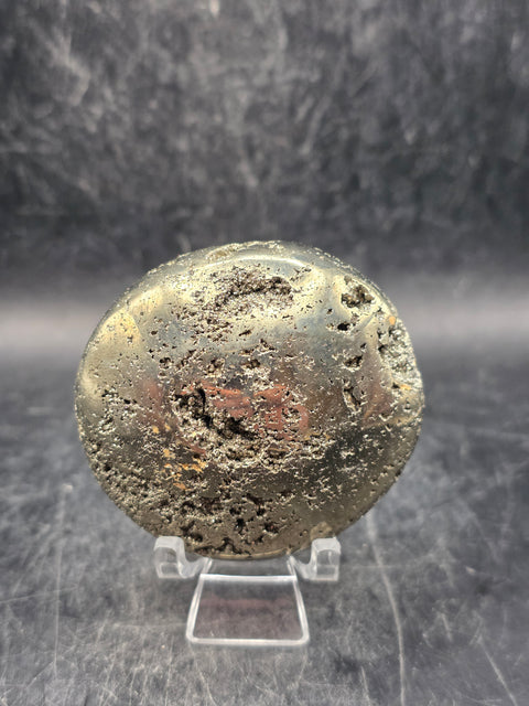 Pyrite palm stone! 6.3 ounces, 2.1 inches long!