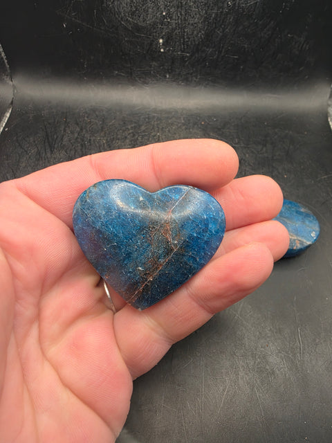 Blue apatite heart! 2.4 too 3.4 ounces!