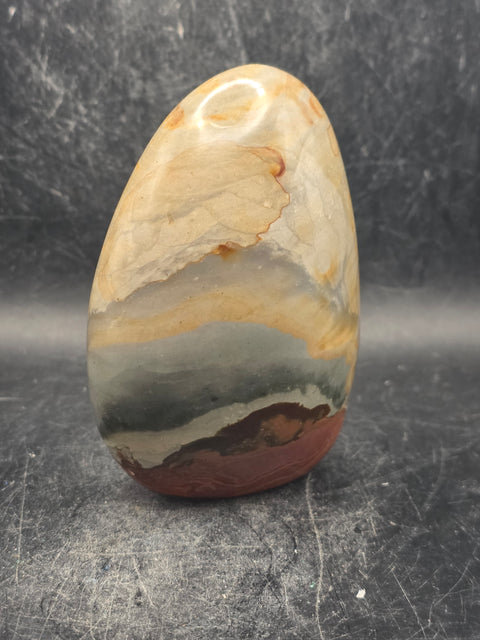Polychrome jasper free form! 11.2 ounces, 3.4 inches tall, 2.5" wide