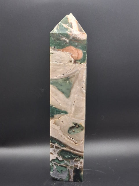 Large tree agate tower! 9.25 inches tall, 2.3 pounds!