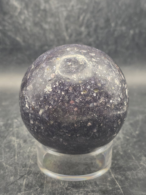 Lepidolite sphere! 61.6mm, 2.4 inches, 11 ounces