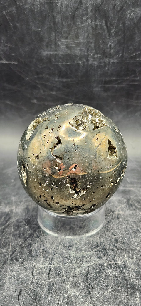 Pyrite sphere! 49.6mm, 1.9 inches, 9.3 ounces!