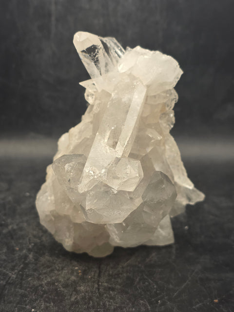 Clear quartz cluster! 13.2 ounces, 3.8 inches by 2.8 inches!