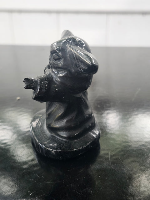 Black obsidian yoda! 3.9 ounces, 2.5 inches