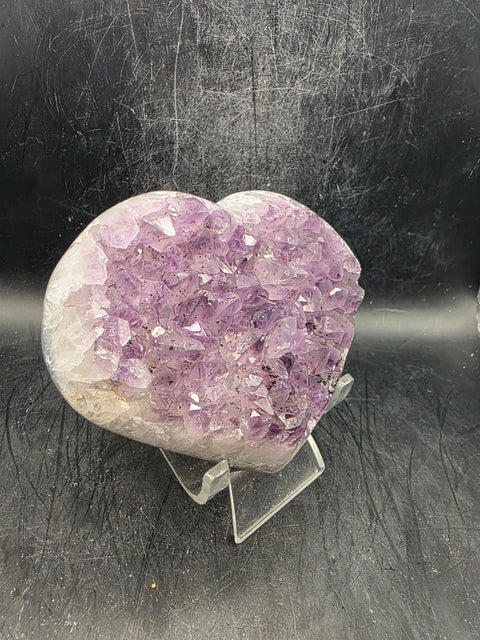 Druzy Amethyst heart! 1 pound, 4.2 inches wide
