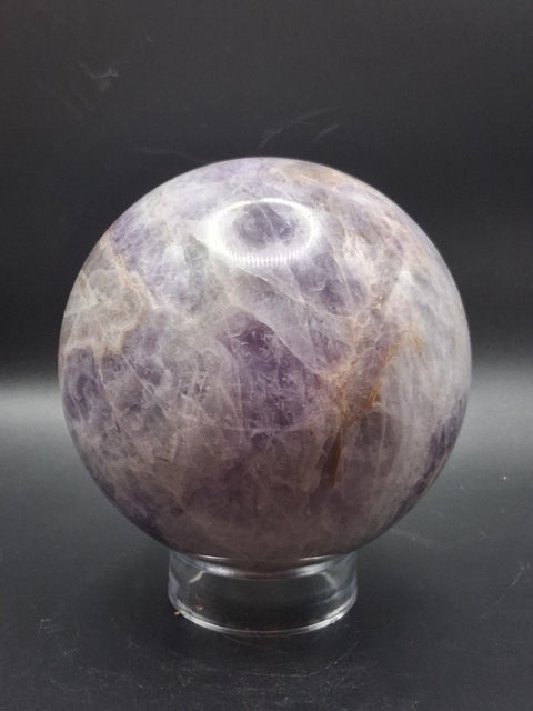 Jumbo dream amethyst sphere! 2.6 pounds, 91.6mm, 3.6 inches