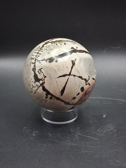 Picture jasper sphere! 63.9mm, 2.3 inches, 10 ounces