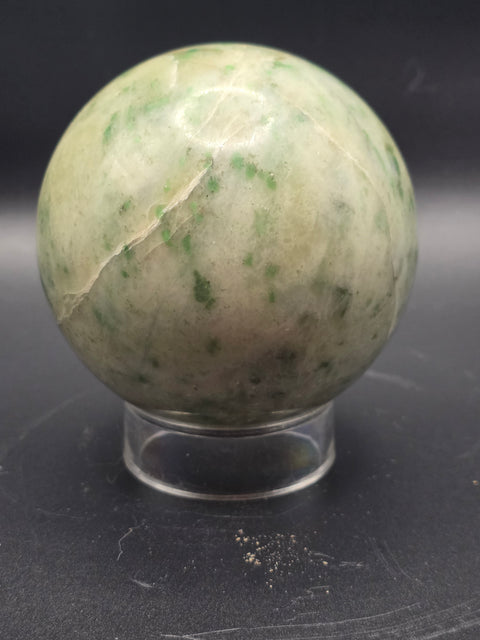 Hydrogrossular garnet sphere! 76.7mm, 3 inches, 1.12 pounds