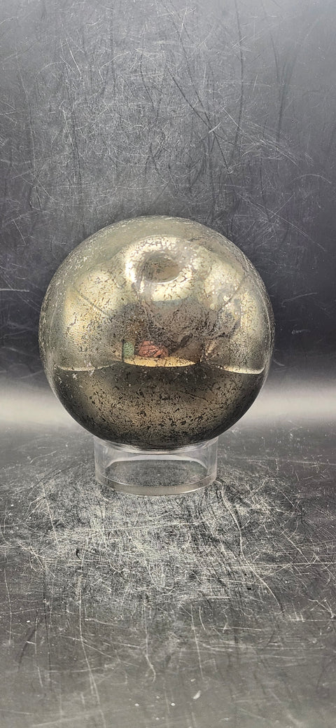 Pyrite sphere! 2.15 pounds, 82.4mm, 3.2 inches!